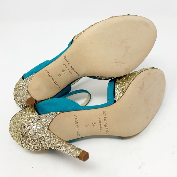 📍SOLD📍Kate Spade | Women’s Teal Corinne Sandal Heels - Picture 5 of 6